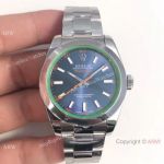 AR Factory Swiss Replica Rolex Milgauss 904L Stainless Steel Blue watch_th.jpg